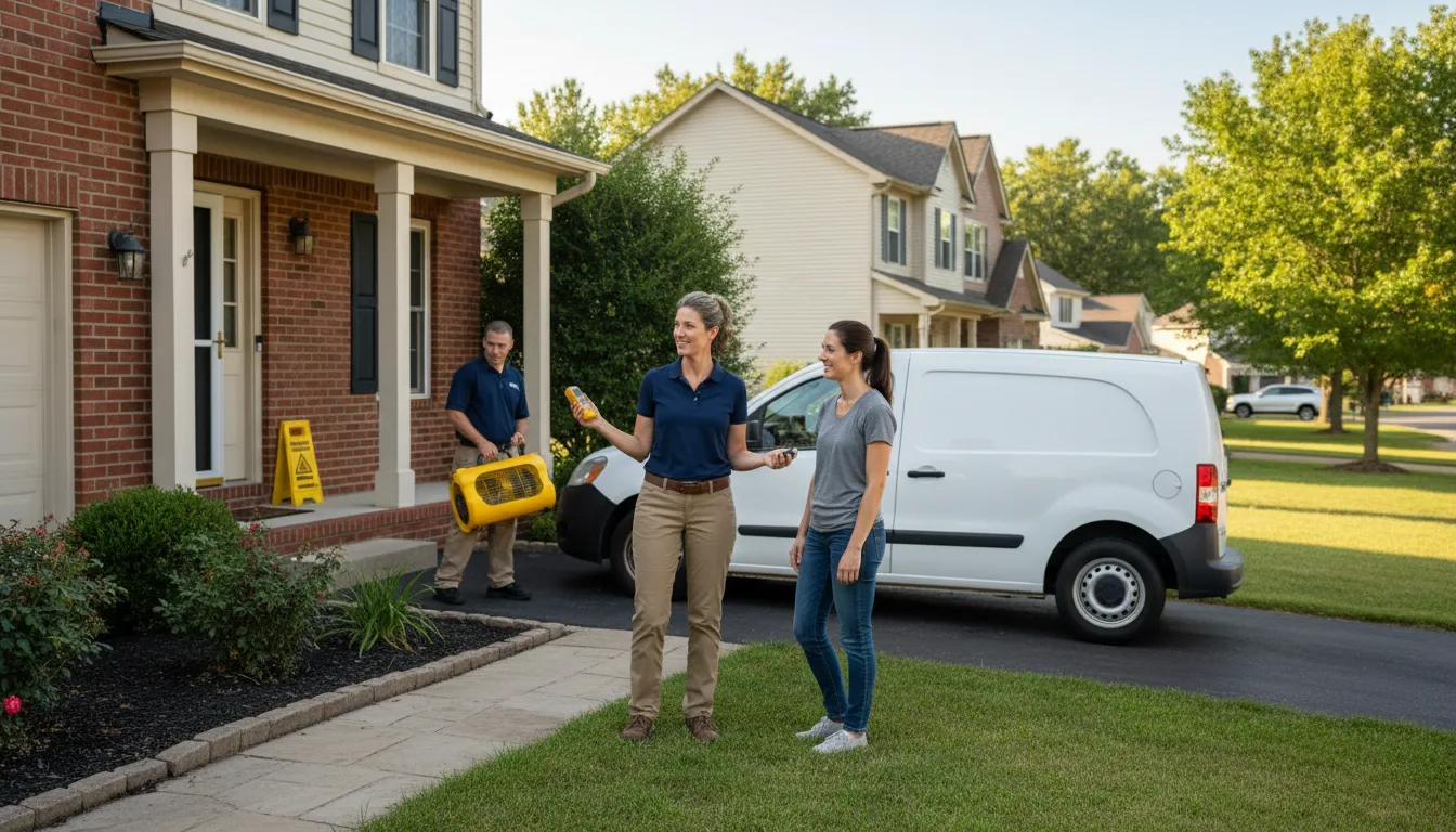 Residential water damage restoration in Ogden, IL